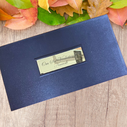 Tirupati Balaji Pocket Temple | Balaji Pocket Temple Box with Charan Paduka (Rectangle Shape & Gold Plated)