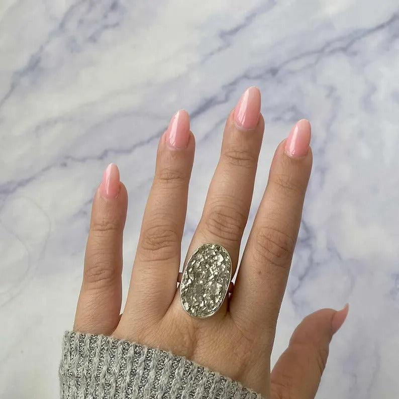 Pyrite Adjustable Ring