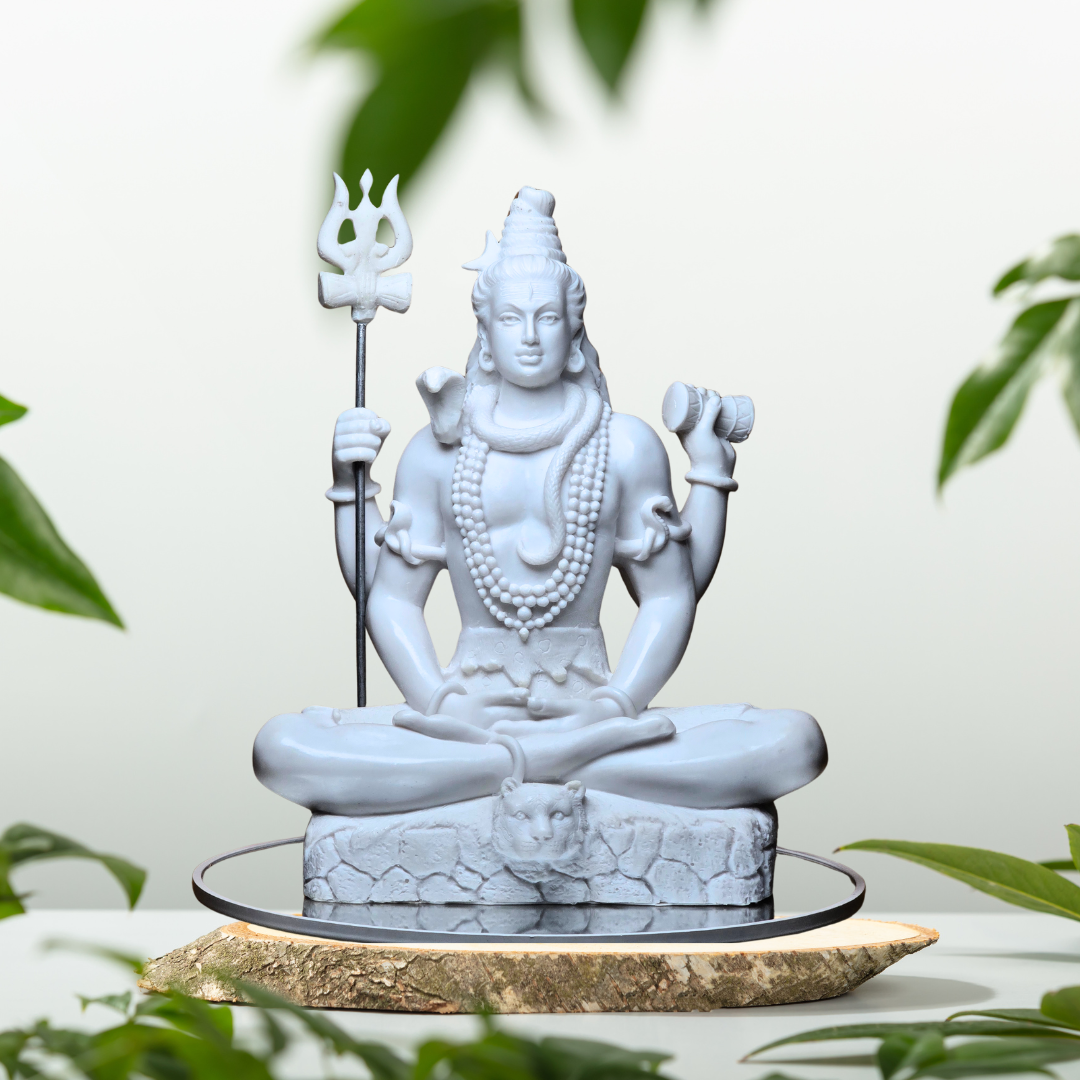 White Marble Lord Shiva Murti | Premium Statue of Mahadev