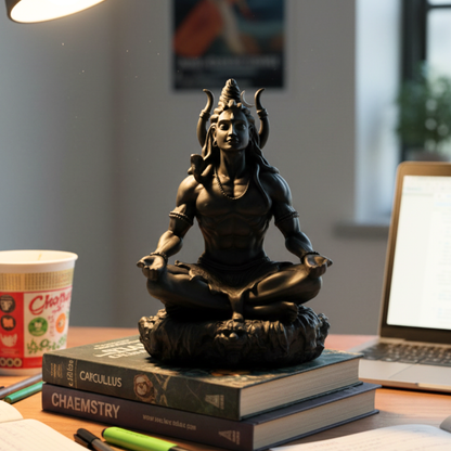 Meditating Adiyogi Mahadev Idol for Car Dashboard