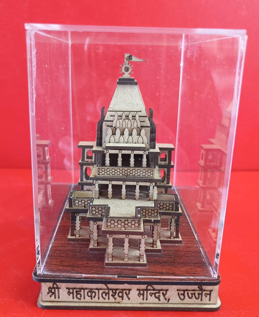 Shri Mahakal Mandir, Ujjain Small 3D Wooden Model | 3D miniature Mahakal temple replica