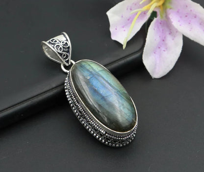 Natural Labradorite Pendant