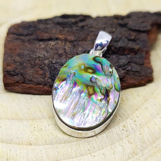 Abalone Shell Pendant 925 Sterling Silver Pendant