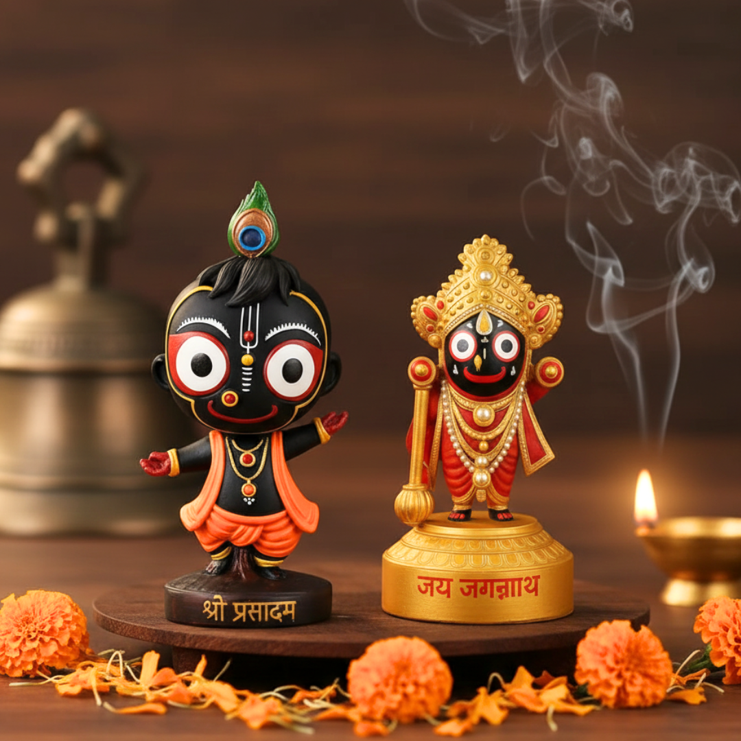 Lord Jagannath Divine & Dancing Bal Murti Set