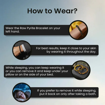 Pyrite Gemstone Beaded Bracelet