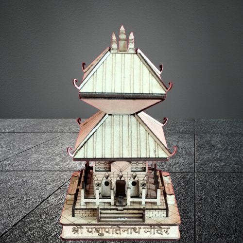3D Shri Pashupatinath Mandir Small Model | Exquisite Wooden Temple