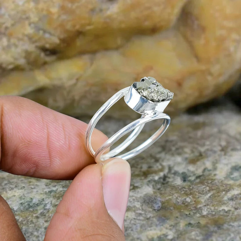 Pyrite Adjustable Ring