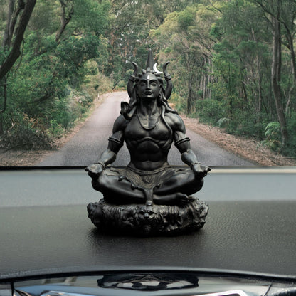 Meditating Adiyogi Mahadev Idol for Car Dashboard