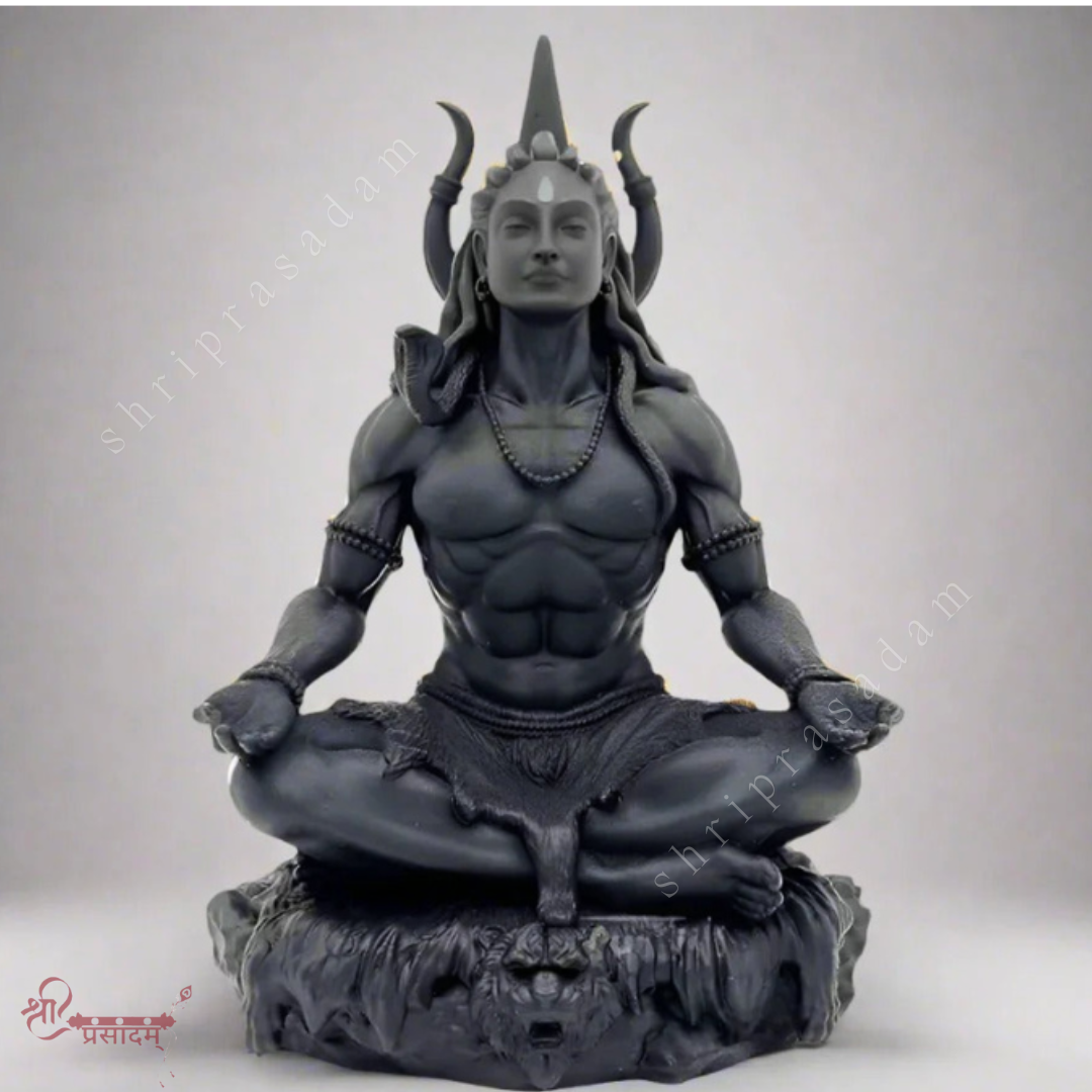 Meditating Adiyogi Mahadev Idol for Car Dashboard