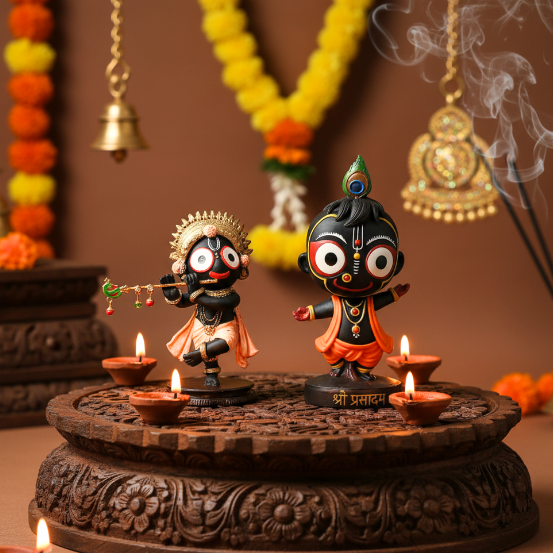 Standing & Dancing Form Of Bal Jagannath Murti Set