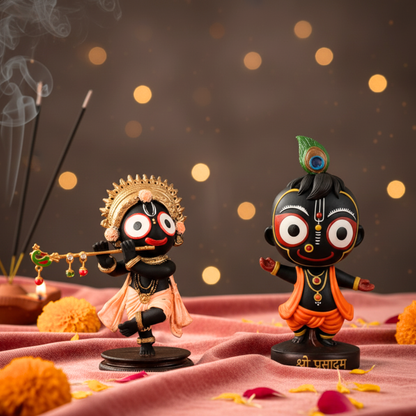 Standing & Dancing Form Of Bal Jagannath Murti Set